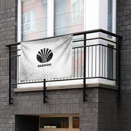 Флаг-баннер Daewoo с потертостями на светлом фоне - фото 3