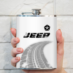 Фляга Jeep Speed на светлом фоне со следами шин: символ сверху - фото 2