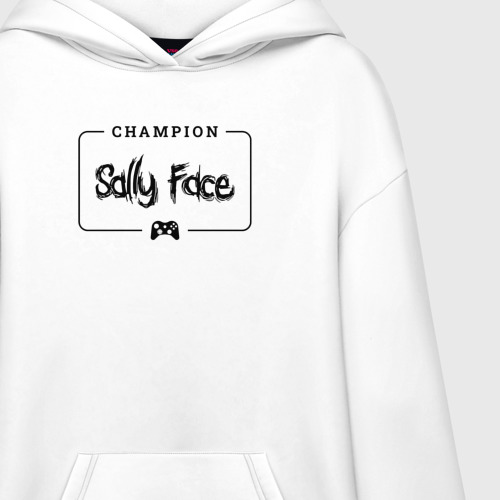 Худи SuperOversize хлопок Sally Face gaming champion: рамка с лого и джойстиком - фото 3