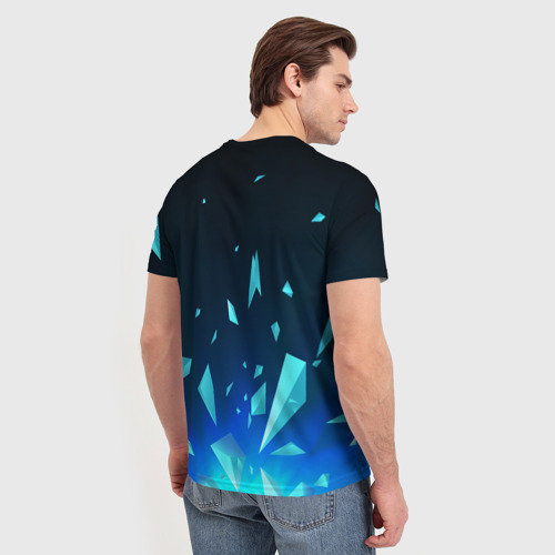 Мужская футболка 3D с принтом Saints Row взрыв частиц, вид сзади #2