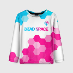 Детский лонгслив 3D Dead Space neon gradient style: символ сверху