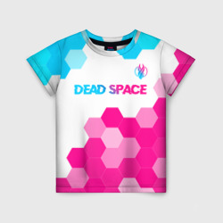 Детская футболка 3D Dead Space neon gradient style: символ сверху