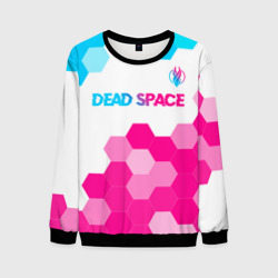 Мужской свитшот 3D Dead Space neon gradient style: символ сверху