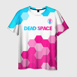 Мужская футболка 3D Dead Space neon gradient style: символ сверху