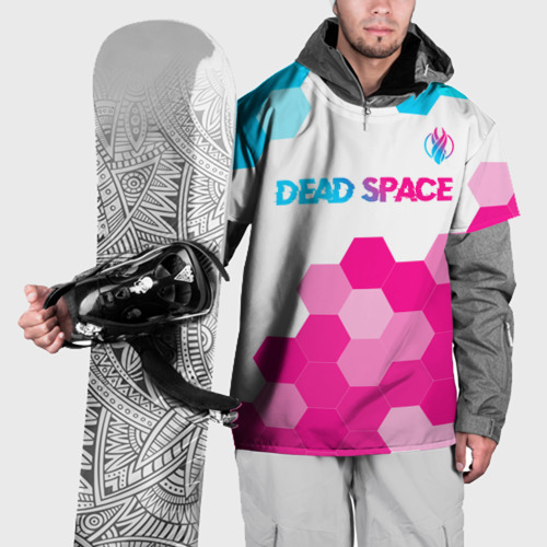 Накидка на куртку 3D Dead Space neon gradient style: символ сверху, цвет 3D печать