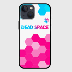 Чехол для iPhone 13 mini Dead Space neon gradient style: символ сверху