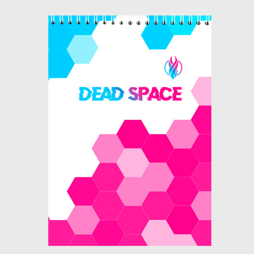 Скетчбук Dead Space neon gradient style: символ сверху, цвет белый