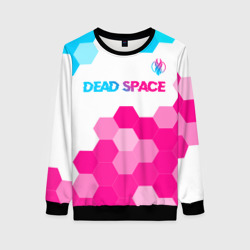 Женский свитшот 3D Dead Space neon gradient style: символ сверху