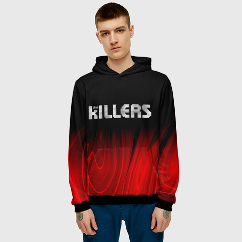 Мужская толстовка 3D The Killers red plasma, цвет черный - фото 3