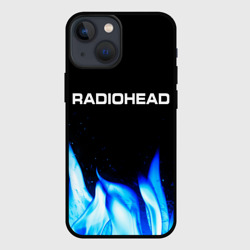 Чехол для iPhone 13 mini Radiohead blue fire