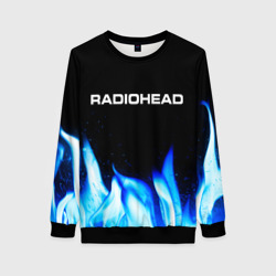 Женский свитшот 3D Radiohead blue fire