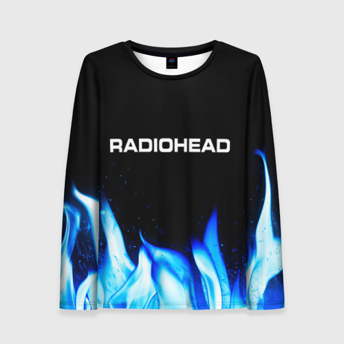 Женский лонгслив 3D Radiohead blue fire, цвет 3D печать