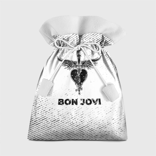 Подарочный 3D мешок Bon Jovi с потертостями на светлом фоне