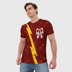 Мужская футболка 3D Deftones гитары и молния - фото 2