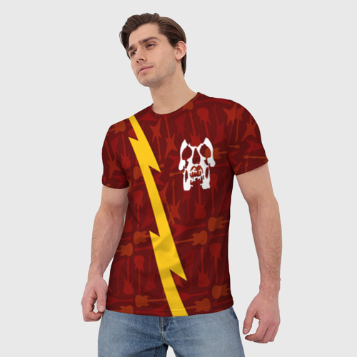 Мужская футболка 3D Deftones гитары и молния, цвет 3D печать - фото 3