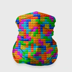 Бандана-труба 3D Крупные блоки Тетрис