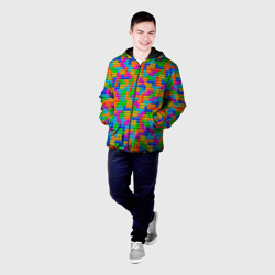 Мужская куртка 3D Крупные блоки Тетрис - фото 2