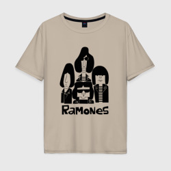 Мужская футболка хлопок Oversize Ramones панк рок группа