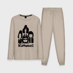 Мужская пижама с лонгсливом хлопок Ramones панк рок группа