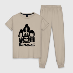 Женская пижама хлопок Ramones панк рок группа