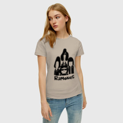 Женская футболка хлопок Ramones панк рок группа - фото 2