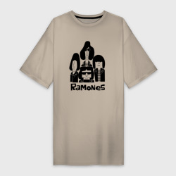 Платье-футболка хлопок Ramones панк рок группа