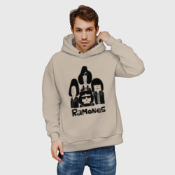 Мужское худи Oversize хлопок Ramones панк рок группа - фото 2