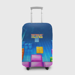 Чехол для чемодана 3D Падающие кубики Тетрис