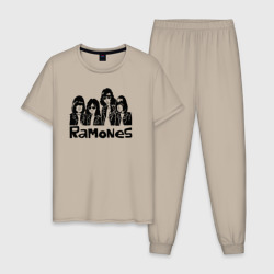 Мужская пижама хлопок Ramones панк рок