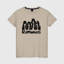 Женская футболка хлопок Ramones панк рок