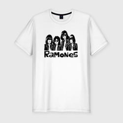 Мужская футболка хлопок Slim Ramones панк рок