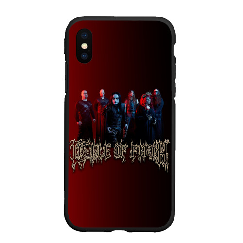 Чехол для iPhone XS Max матовый Cradle of Filth band, цвет черный