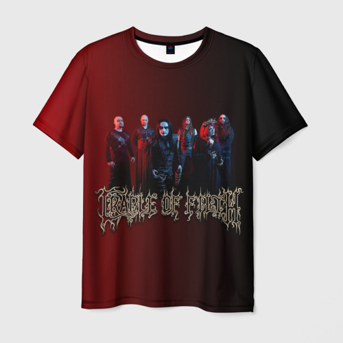 Мужская футболка с принтом Cradle of Filth band, вид спереди №1