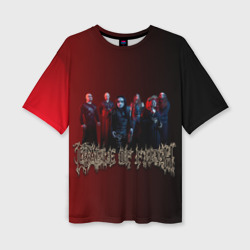 Женская футболка oversize 3D Cradle of Filth band