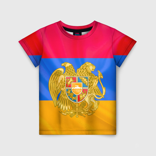 Детская футболка 3D с принтом Солнечная Армения, вид спереди #2