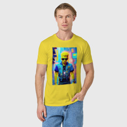 Мужская футболка хлопок Барт Симпсон - фантазия - нейросеть - фото 2