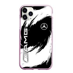 Чехол для iPhone 11 Pro Max матовый Mercedes Benz - white color