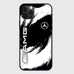 Чехол для iPhone 12 Pro Mercedes Benz - white color