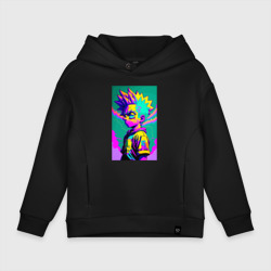 Детское худи Oversize хлопок Bart Simpson - pop art