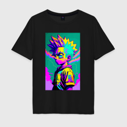 Мужская футболка хлопок Oversize Bart Simpson - pop art