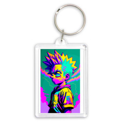 Брелок прямоугольный 35*50 Bart Simpson - pop art