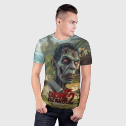 Мужская футболка 3D Slim Zombie dead island 2 - фото 2