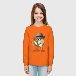Детский лонгслив хлопок Чикен ган - курочка в шляпе - фото 2