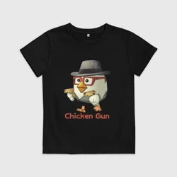 Детская футболка хлопок Чикен ган - курочка в шляпе