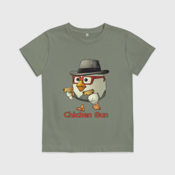 Детская футболка хлопок Чикен ган - курочка в шляпе