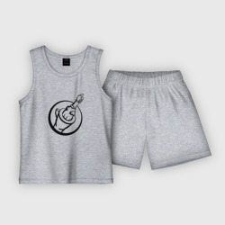 Детская пижама с шортами хлопок Чикен ган - вектор лого