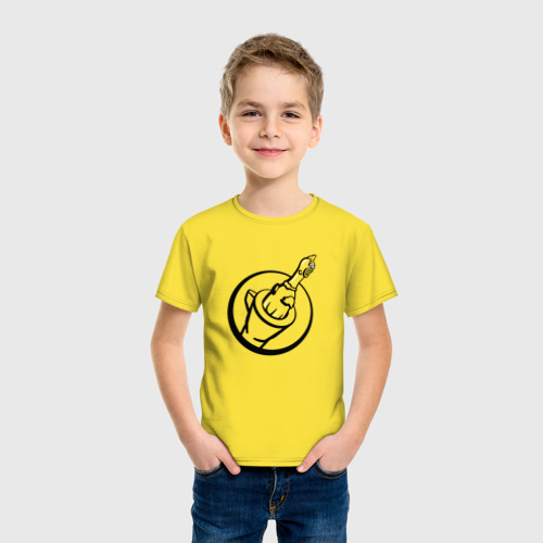 Детская футболка хлопок с принтом Чикен ган - вектор лого, фото на моделе #1