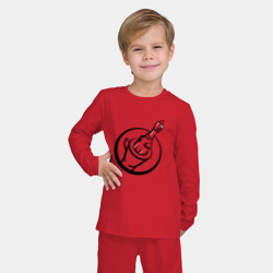 Детская пижама с лонгсливом хлопок Чикен ган - вектор лого - фото 2