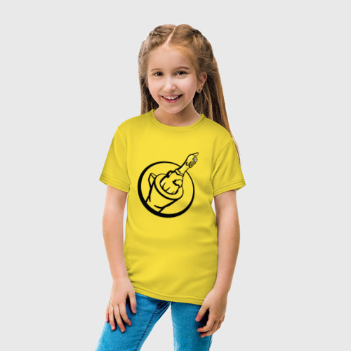 Детская футболка хлопок с принтом Чикен ган - вектор лого, вид сбоку #3
