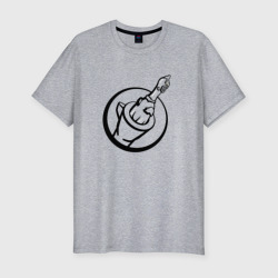 Мужская футболка хлопок Slim Чикен ган - вектор лого